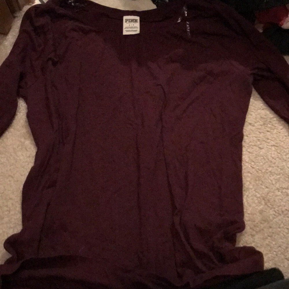 Long sleeve purple pink t